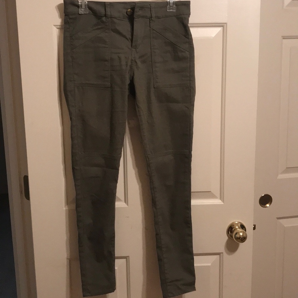 HM OLIVE GREEN SKINNY PANT